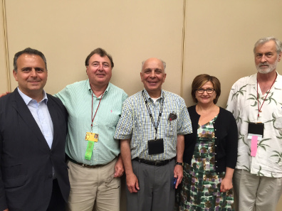 (L to R) Antique carpet dealer Oscar Tatosian, Dr. Chuck Hajinian, Dr Tamar Wasoian, Dr. Levon Saryan, and Frank Kovacs.
