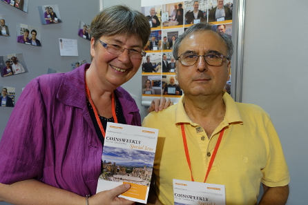 Dimitar Draganov is one of the readers of CoinsWeekly as well and has paid us a visit at our table in Taormina. Foto: Björn Schöpe.