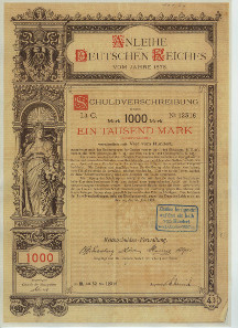 Loan of the German Reich 1878 (Germania Loans).
