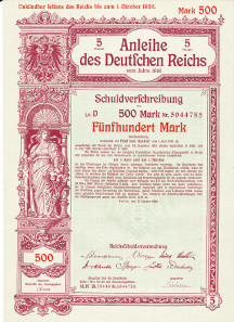 War Loans in the form of a normal loan of the German Reich 1916.