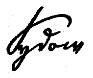 Signature of Friedrich Hermann Sydow.