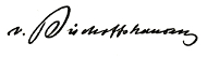 Signature of Alexander von Bischoffshausen.