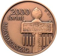 Hungary / 2,000 Forint / Cupro-Zinc / 37 mm / 18.4 g / Design: Virág Szabó / Mintage: 5,000.