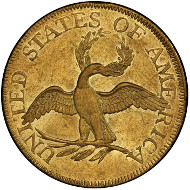 Lot 2074: 1798 Capped Bust Right Half Eagle. Bass Dannreuther-1. Rarity-7. Small Eagle. About Uncirculated-55 (PCGS). Price Realized: $1,175,000.00.