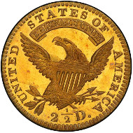 Lot 2048: 1821 Capped Head Left Quarter Eagle. Bass Dannreuther-1. Rarity-5. Mint State-66+ (PCGS). Price Realized: $558,125.00.