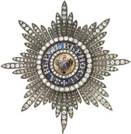 Lot 620: ORDERS / RUSSIAN EMPIRE. Order of St. Stanislaus. 2nd Class Cross with Crown. Very rare. I-II. Estimate: 7,500 euros. Hammer price: 16,000,- euros.
