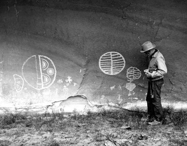 Petroglyphs, photograph taken in 1962.