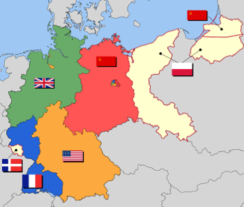 Borders of the occupation zones in Germany, ca. 1947. Photograph: 52 Pickup / https://creativecommons.org/licenses/by-sa/2.5/deed.de