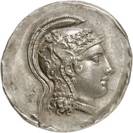 Lot 8317: GREEKS. Ionia. Herakleia. Tetradrachm, 2nd cent. BC. Extremely fine. Estimate: 750,- euros. Hammer price: 3,600,- euros.