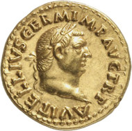Lot 8642: ROMAN IMPERIAL TIMES. Vitellius. Aureus, Rome. Lanz 135 (2007), 569. Very rare. Tiny scratches, expertly restored. Extremely fine. Estimate: 50,000,- euros. Hammer price: 105,000,- euros.