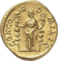 Lot 8836: ROMAN IMPERIAL TIMES. Didius Julianus. Aureus. Ex Montagu Collection, Rollin & Feuardent Auction 1896, lot 461. Very rare. Extremely fine / nearly extremely fine. Estimate: 35,000,- euros. Hammer price: 150,000,- euros.