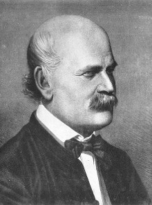 Ignaz Semmelweis 1860. Copper plate engraving by Jenö Doby.