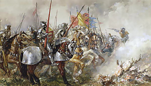 King Henry V at the Battle of Agincourt. Painting by Sir John Gilbert (1817-1897).
