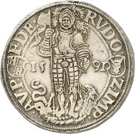 Lot 4115: FRIEDBERG. Double thaler 1591. Unique. Extremely fine. Estimate: 40,000,- euros. Hammer price: 65,000,- euros.