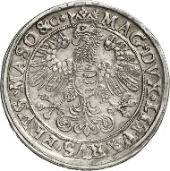 Lot 4854: POLAND. Stephen Bathory, 1576-1586. Thaler 1580, Olkusz. Extremely rare. Nearly extremely fine. Estimate: 50,000,- euros. Hammer price: 90,000,- euros.