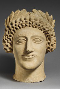 Limestone head, Cyprus, mid-5th century BCE. Photograph: The Metropolitan Museum of Art.