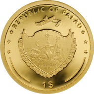 Palau / Four-Leaf Clover in Gold 2016 / 1 Dollar / Gold .9999 / 1 g / 13.92 mm /
Mintage: 2016.