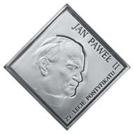 20 Zlotych 2003 on the occasion of the silver anniversary of the Pope?s ordination. Foto: Mint of Poland.