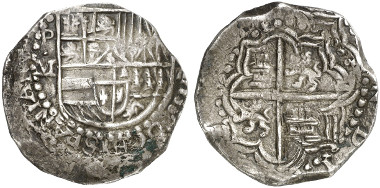 Peru, Philipp III, 1598-1621. 8 Reales n. d. M, Potosi. Ex Künker Auction 228 (March 12, 2013) lot. 3565.