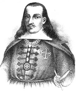 Viceroy Melchor de Navarra y Rocafull, Duke of Palata. From El Perú Ilustrado, ca. 1890.