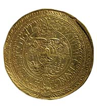 Medallion worth 100 ducats, 1677. Michael I Apafi (1661-1690), Prince of Transylvania. Gold, 346.74 g, 85 mm, 12 h. Vienna Coin Cabinet, inv. 68 bß.
