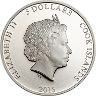 Cook Islands / 5 Dollars / Silver .999 / 1 oz / 38.61 mm / Mintage: 999.
