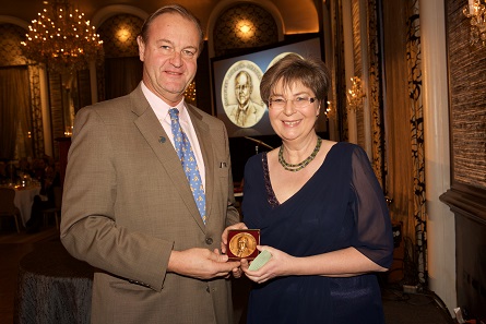 Mark Anderson delivers the award named after his father to Ursula Kampmann. Photo: Alan Roche.