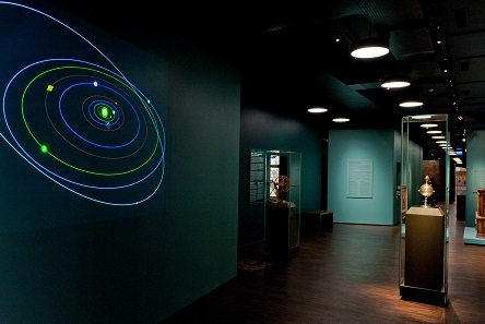 View of the permanent exhibition of the Historisches Museum Basel, section of Cabinet of curiosities.