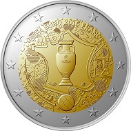 The new 2 euro commemorative coin's obverse. The reverse will bear the design common to all 2 euro coins.