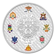 Kingdom of Bhutan / Nu. 1000 / Silver .999 / 5oz / 65.00mm / Mintage: 2,000.