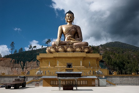 Dordenma Statue of Shakyamuni Buddha, Bhutan. Photograph: Vertalm / https://creativecommons.org/licenses/by-sa/4.0/deed.en
