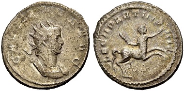 Catalogue No 474: Gallienus, 253-268. Antoninianus, 260. Rv. Centaur.