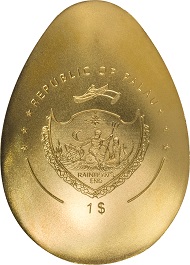 Palau / 1 Dollar / Gold .9999 / 0.5 g / 9.7 x 13.92 mm / Mintage: 5000.