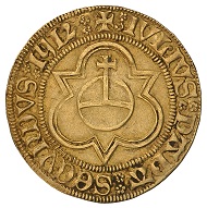 Gold gulden 1512 of the city of Basel, in the name of Pope Julius II (1503-1513), HMB inv. 1905.2508.