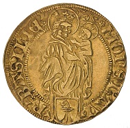Gold gulden 1512 of the city of Basel, in the name of Pope Julius II (1503-1513), HMB inv. 1905.2508.