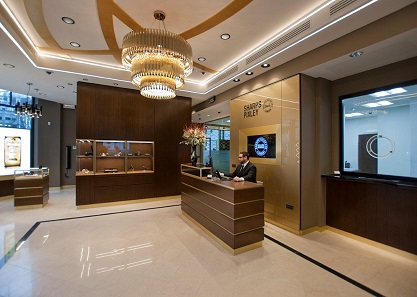 The reception area of the new Sharps Pixley showroom in London. Photo: Lyndon Douglas.