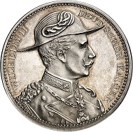 No. 398: GERMANY / GERMAN EMPIRE. Silver medal 1900, on the war in China (
