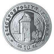 10 zlotych 2007. St. Florian's gate in Krakow. Rv. seal. Schön, p. 1679, 631.