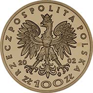 2002 100-zlotych. Rv. Ladislaus Jagiello). Schön, p. 1671, 444.