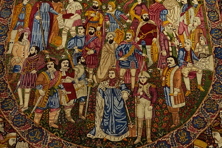 A carpet monster: In the centre, Louis XIV, to his right Napoleon and Peter the Great. Photo: KW.