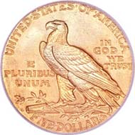 1909-O half eagle MS66 PCGS.