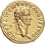 Lot 639: CALIGULA, 37-41. With Divus Augustus. Aureus, 37, Lugdunum. Very rare. Nearly extremely fine. Estimate: 60,000,- euros. Hammer price: 95,000,- euros.