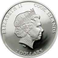 Cook Islands / 2 Dollars / 35 mm / 1/2 oz. Silver .925 / Design: Coin Invest Trust / Mintage: 2500.