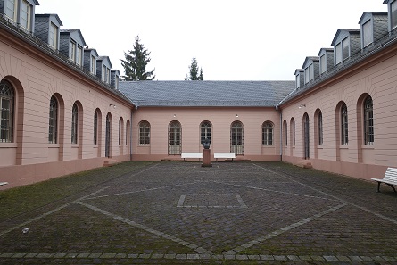 The courtyard of the Karlsruhe Mint. Photograph: UK.