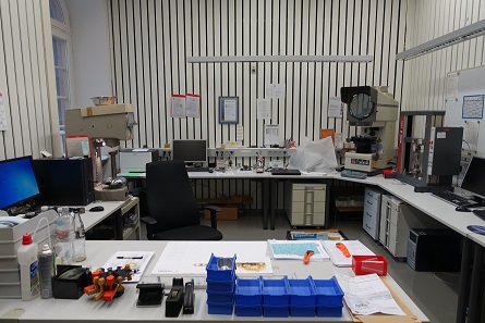 The laboratory where blanks and coins are examined. Photograph: UK.