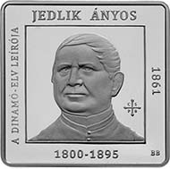 Anyos Jedlik and the principle of the self-excitation in 1861 - 1.000 HUF - CuNi - 14 g - 28,43 x 28,43 mm - 10.000 BU & 10.000 Proof - designer: BITO Balazs - date of issue: January 11, 2011.