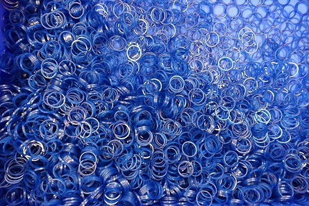 Polymer rings. Photograph: UK.