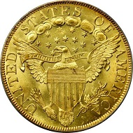 Lot 13198: 1799 Capped Bust Right Eagle. BD-10, Taraszka-22. Rarity-3. Large Obverse Stars. MS-66 (PCGS). CAC. OGH. Sold $493,500.