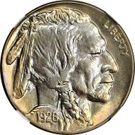 Lot 13035: 1926-S Buffalo Nickel. MS-65+ (NGC). Sold $64,625.
