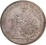 BAVARIA. Charles VII Albert, 1726-1745. Taler 1738, Munich. Dav. 1942. Hahn 248. From the upcoming auction Künker 184 (2011), 4085. Estimate: 5,000 Euros.